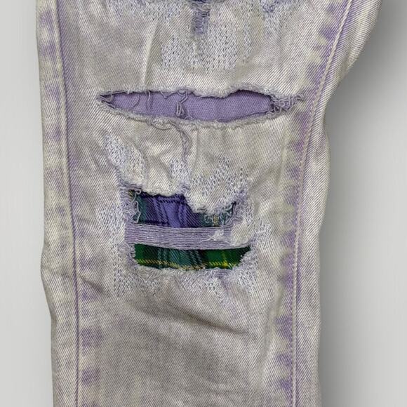 PURPLE BRAND Patch Repair Low Rise Jeans 'White' sz 28 L32 - Picture 5 of 14